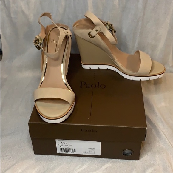 Paolo Shoes - Linea Paola Wedge Sandals Size 10